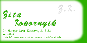 zita kopornyik business card